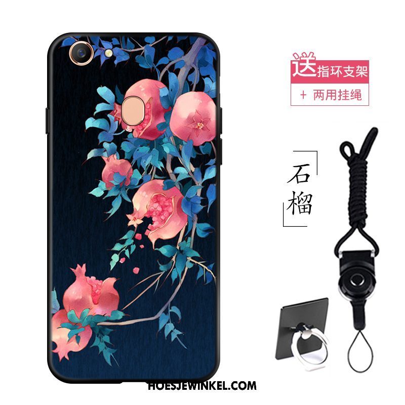 Oppo F5 Hoesje Zwart Hanger Schrobben, Oppo F5 Hoesje Hoes Chinese Stijl