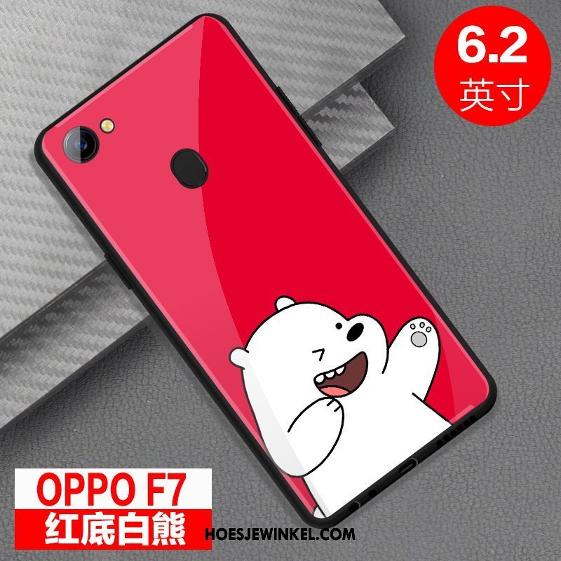 Oppo F7 Hoesje All Inclusive Mobiele Telefoon Persoonlijk, Oppo F7 Hoesje Bescherming Rood