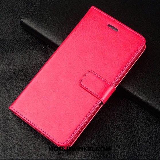 Oppo F7 Hoesje Anti-fall Blauw Folio, Oppo F7 Hoesje Leren Etui Zacht