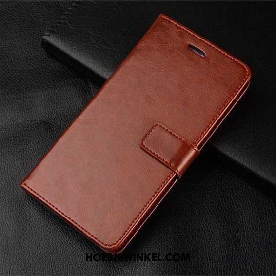 Oppo F7 Hoesje Anti-fall Blauw Folio, Oppo F7 Hoesje Leren Etui Zacht