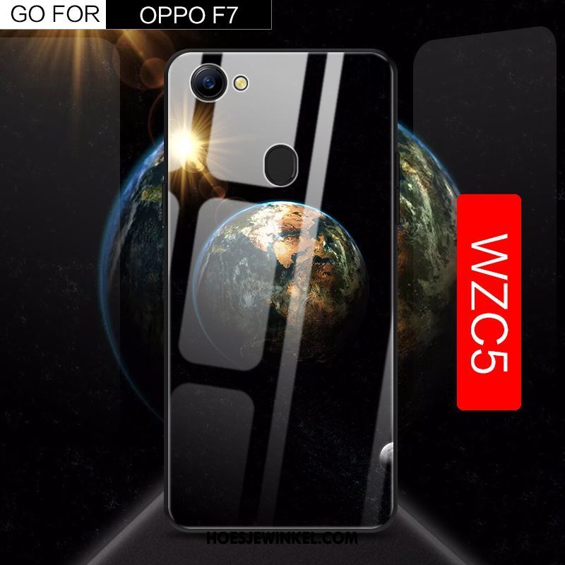 Oppo F7 Hoesje Anti-fall Sterrenhemel All Inclusive, Oppo F7 Hoesje Zwart Scheppend