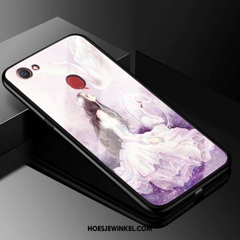 Oppo F7 Hoesje Mobiele Telefoon Sterrenhemel Zwart, Oppo F7 Hoesje Bescherming Lovers