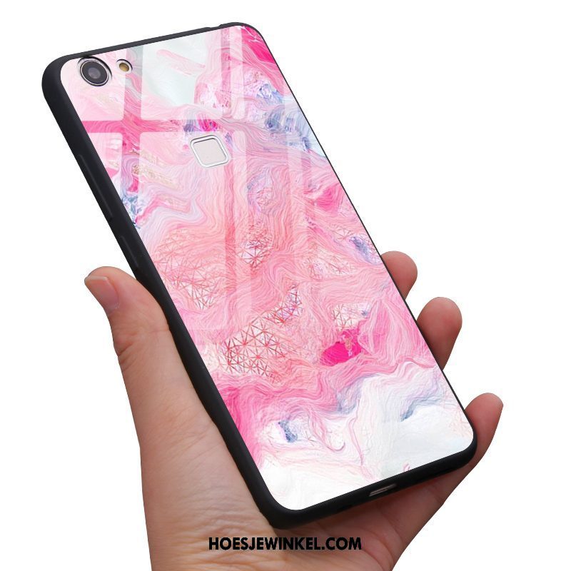 Oppo F7 Hoesje Roze Mobiele Telefoon Glas, Oppo F7 Hoesje Wind Pas