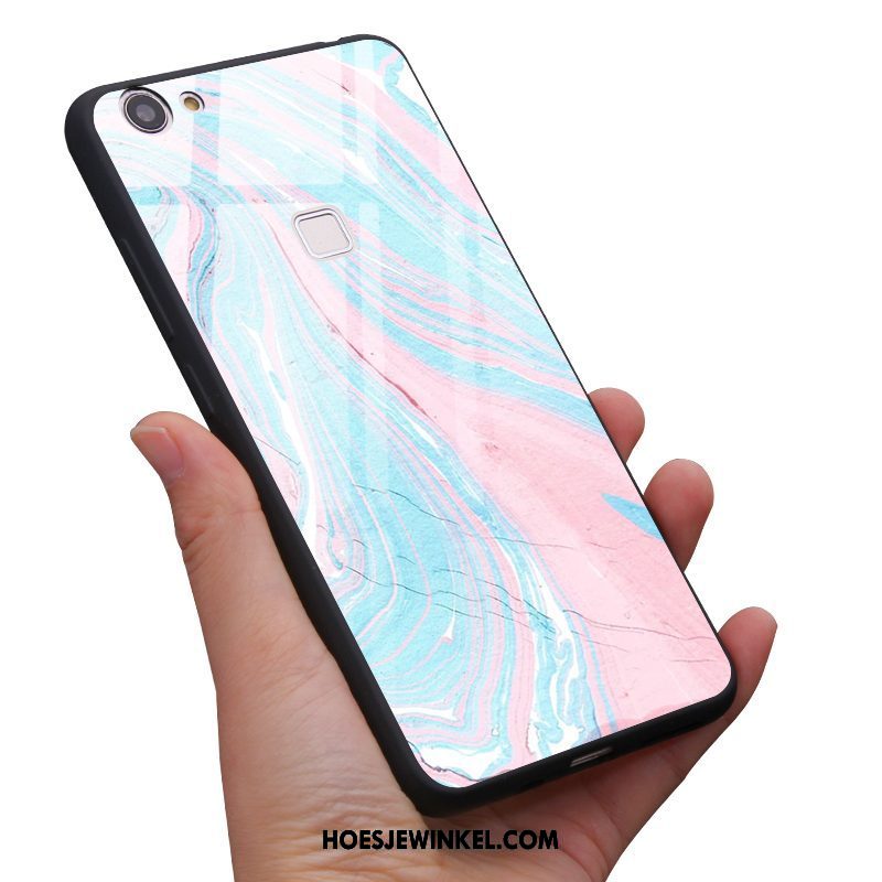 Oppo F7 Hoesje Roze Mobiele Telefoon Glas, Oppo F7 Hoesje Wind Pas