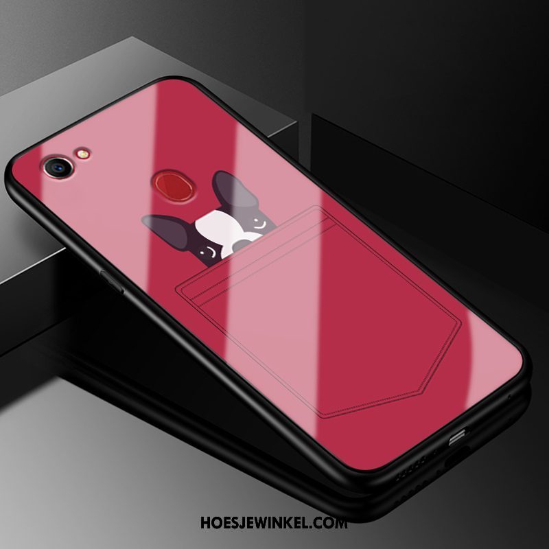 Oppo F7 Hoesje Scheppend Glas Siliconen, Oppo F7 Hoesje Trend Kunst