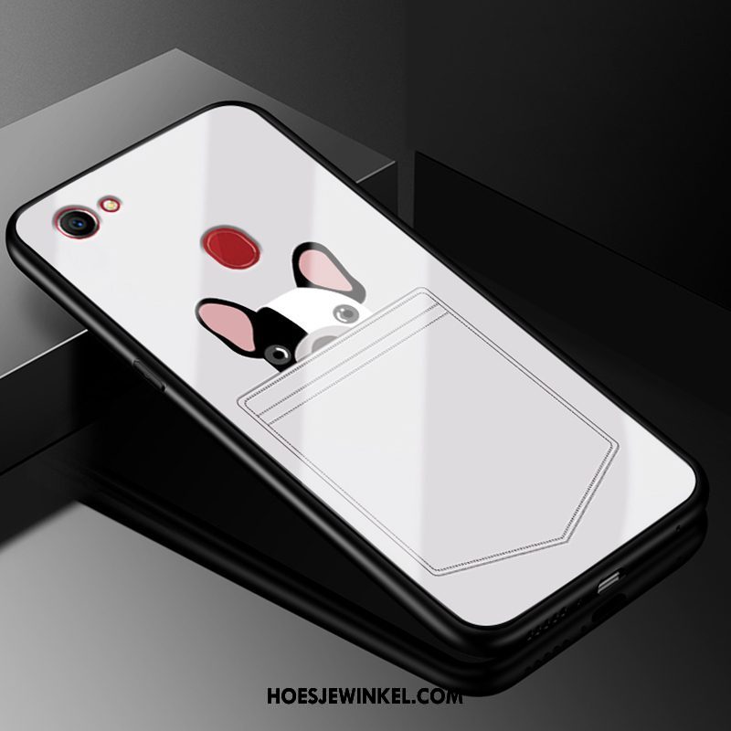 Oppo F7 Hoesje Scheppend Glas Siliconen, Oppo F7 Hoesje Trend Kunst