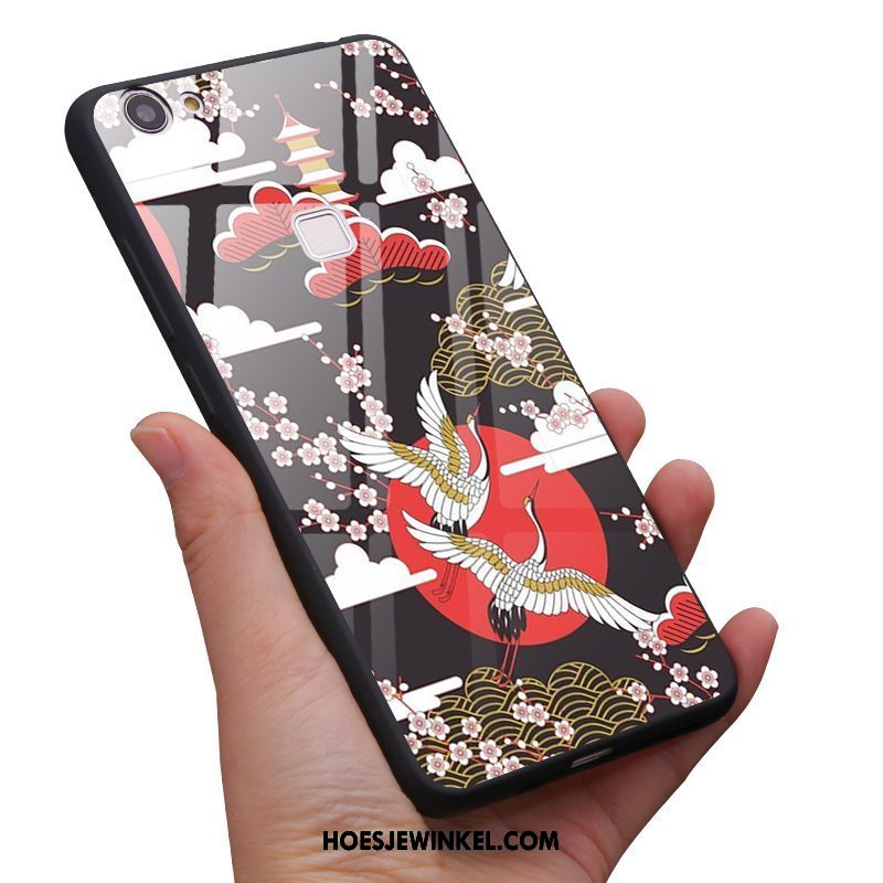 Oppo F7 Hoesje Vintage All Inclusive Chinese Stijl, Oppo F7 Hoesje Kraan Wind