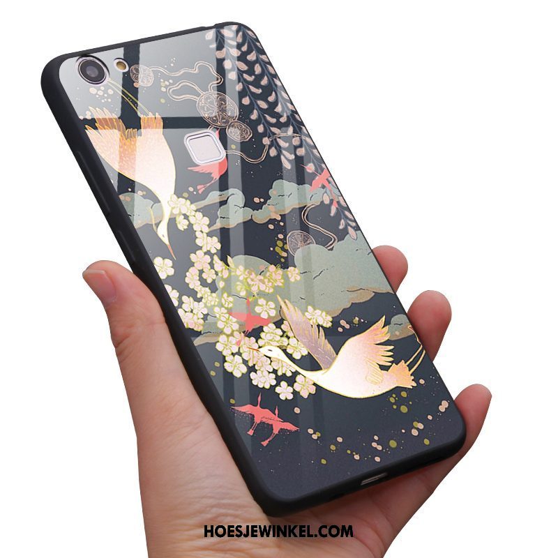 Oppo F7 Hoesje Vintage All Inclusive Chinese Stijl, Oppo F7 Hoesje Kraan Wind