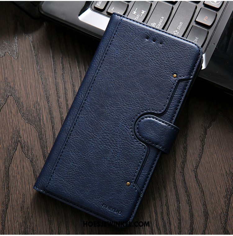 Oppo F7 Youth Hoesje Anti-fall Bescherming Bedrijf, Oppo F7 Youth Hoesje Leren Etui Folio Braun