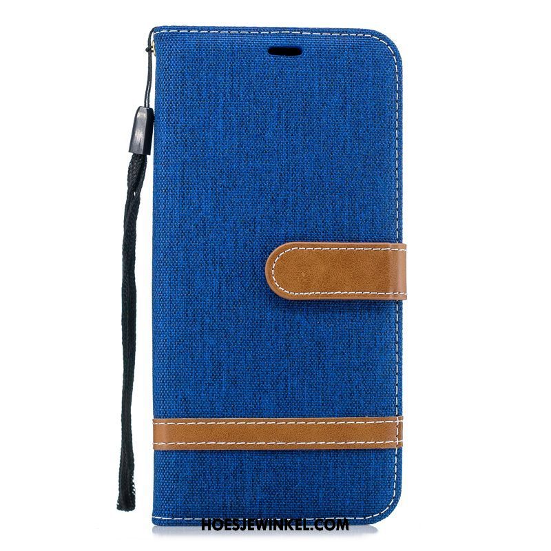 Oppo F7 Youth Hoesje Folio Bedrijf Denim, Oppo F7 Youth Hoesje Licht Hoes