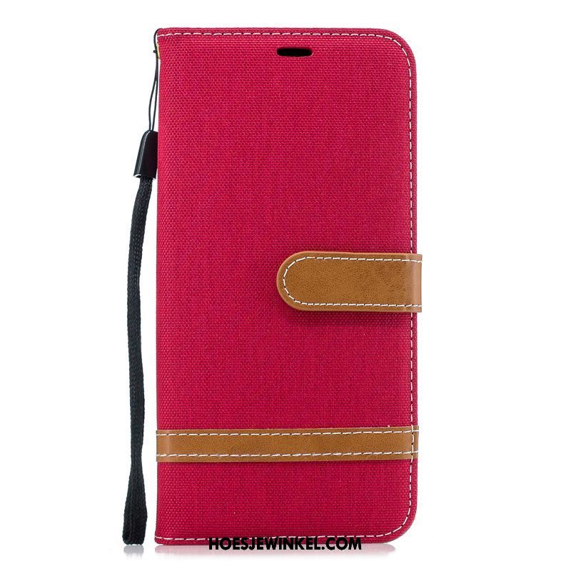 Oppo F7 Youth Hoesje Folio Bedrijf Denim, Oppo F7 Youth Hoesje Licht Hoes