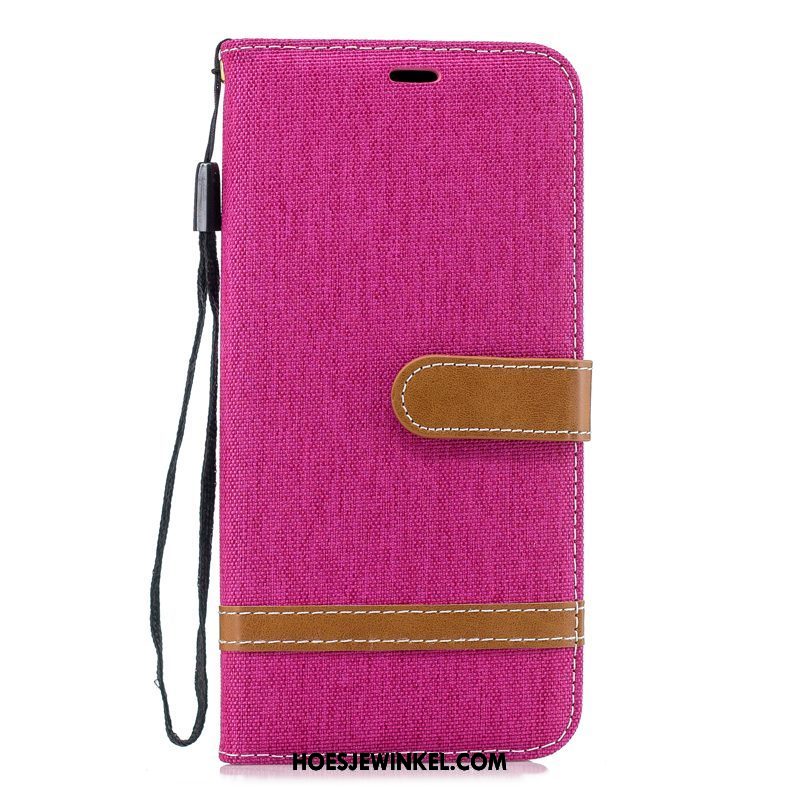 Oppo F7 Youth Hoesje Folio Bedrijf Denim, Oppo F7 Youth Hoesje Licht Hoes