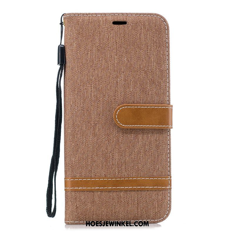 Oppo F7 Youth Hoesje Folio Bedrijf Denim, Oppo F7 Youth Hoesje Licht Hoes