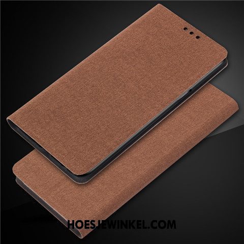 Oppo F7 Youth Hoesje Mobiele Telefoon Anti-fall Folio, Oppo F7 Youth Hoesje Grijs Leren Etui