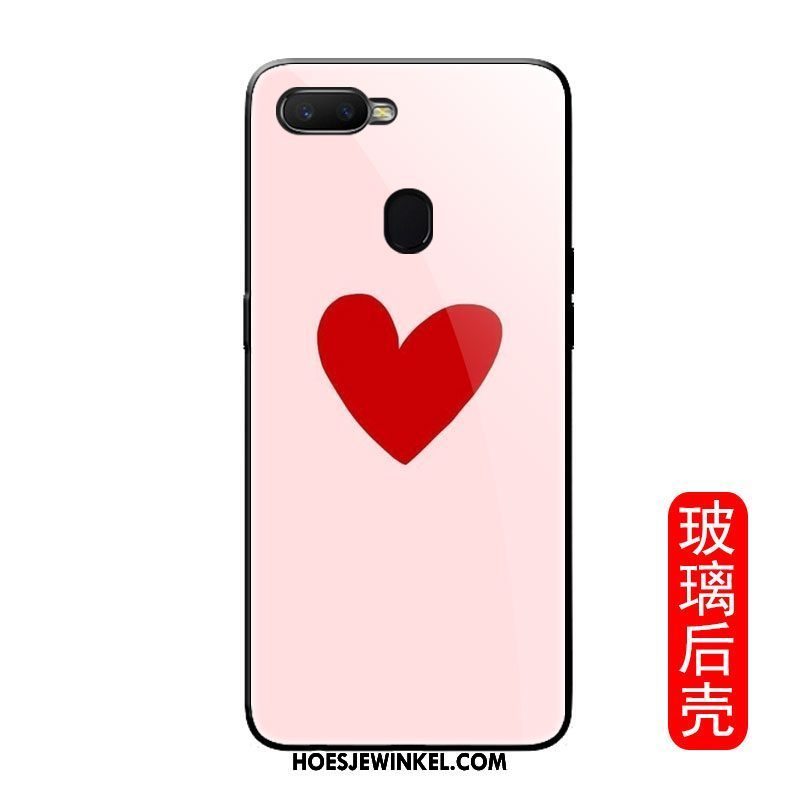 Oppo F9 Hoesje All Inclusive Rood Wit, Oppo F9 Hoesje Kunst Mobiele Telefoon