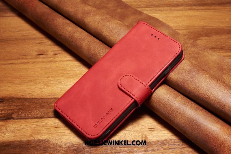 Oppo F9 Hoesje Leren Etui Anti-fall Bescherming, Oppo F9 Hoesje Folio Hoes