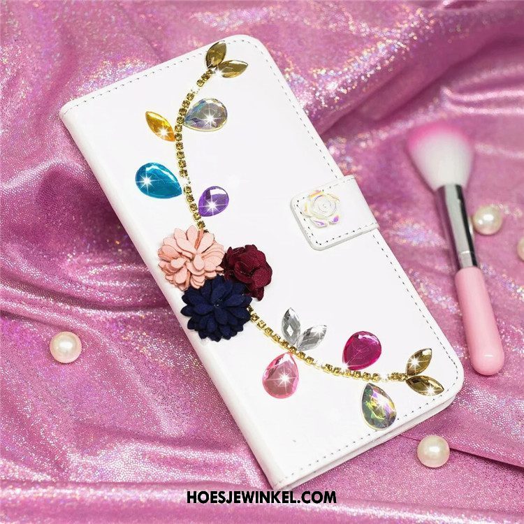 Oppo F9 Starry Hoesje Bescherming Met Strass Zacht, Oppo F9 Starry Hoesje Anti-fall Leren Etui