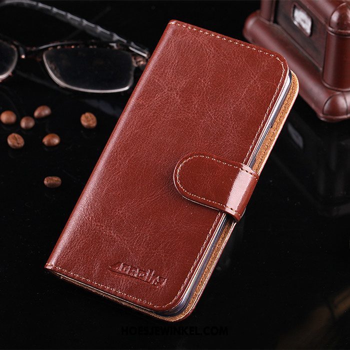 Oppo F9 Starry Hoesje Folio Zwart Anti-fall, Oppo F9 Starry Hoesje Bescherming Leren Etui