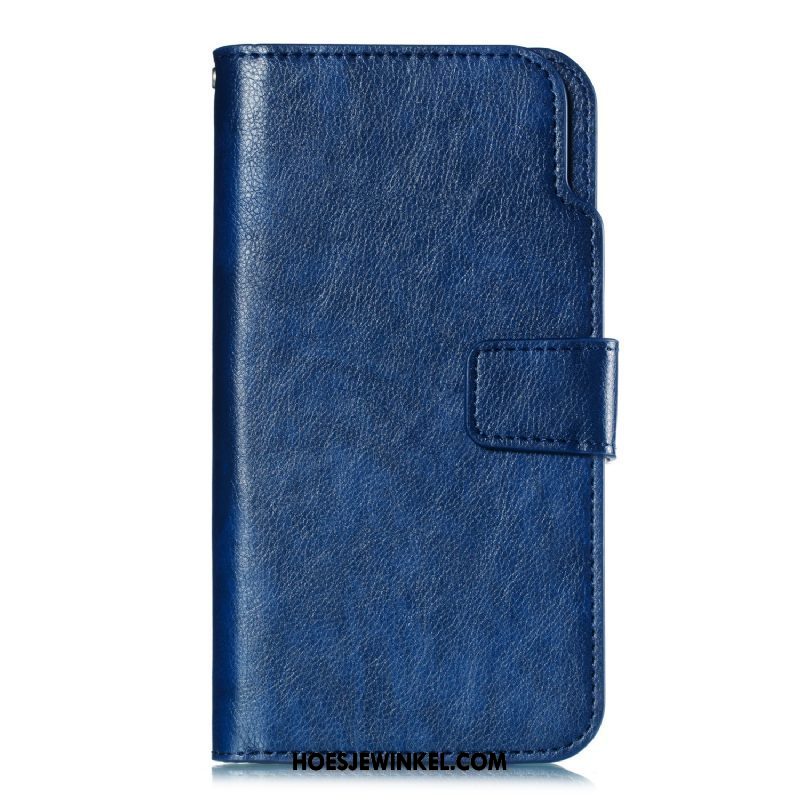 Oppo F9 Starry Hoesje Mobiele Telefoon Leren Etui Grijs, Oppo F9 Starry Hoesje Folio Portemonnee