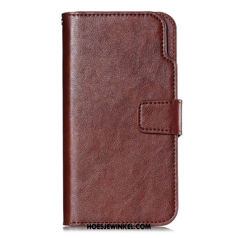 Oppo F9 Starry Hoesje Mobiele Telefoon Leren Etui Grijs, Oppo F9 Starry Hoesje Folio Portemonnee