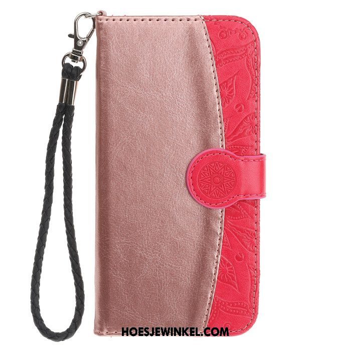 Oppo F9 Starry Hoesje Rood Nieuw Siliconen, Oppo F9 Starry Hoesje Bescherming Folio