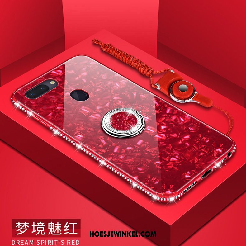 Oppo F9 Starry Hoesje Siliconen Anti-fall Wit, Oppo F9 Starry Hoesje Hanger Net Red