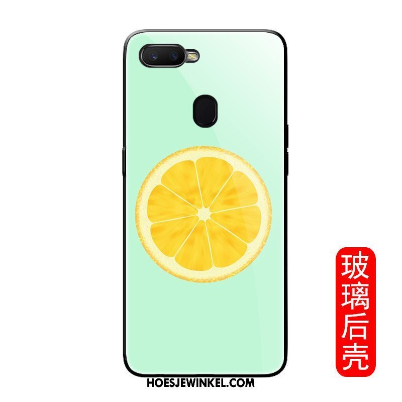 Oppo F9 Starry Hoesje Watermeloen Glas Siliconen, Oppo F9 Starry Hoesje Anti-fall Mobiele Telefoon