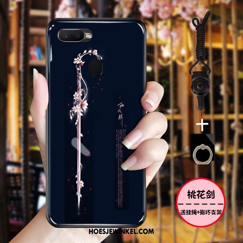 Oppo F9 Starry Hoesje Wit Schrobben Mobiele Telefoon, Oppo F9 Starry Hoesje Hoes Zwart