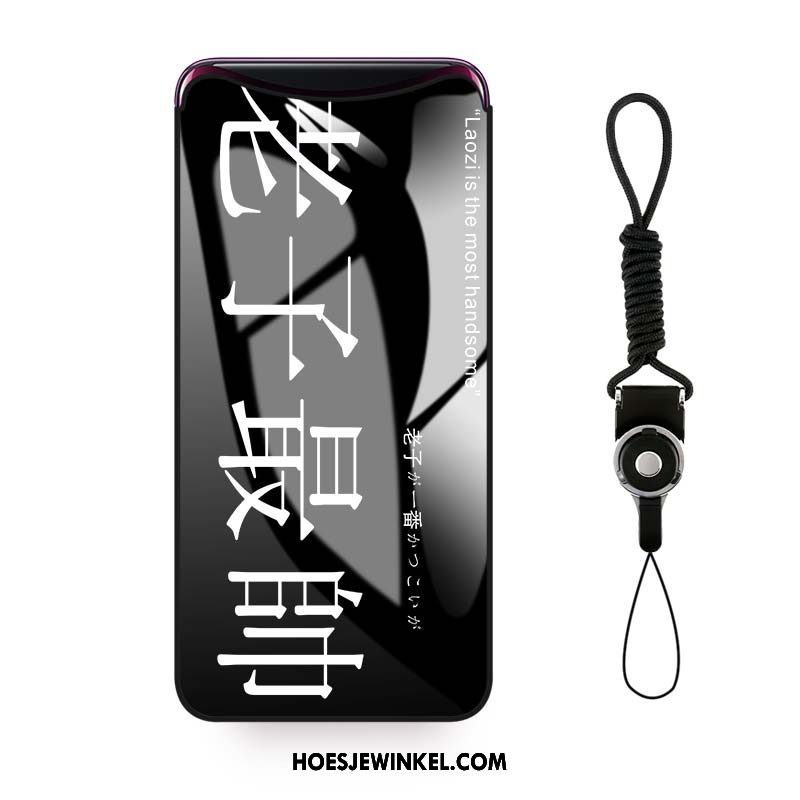 Oppo Find X Hoesje Aardbei Mode Spiegel, Oppo Find X Hoesje Hanger Trendy Merk