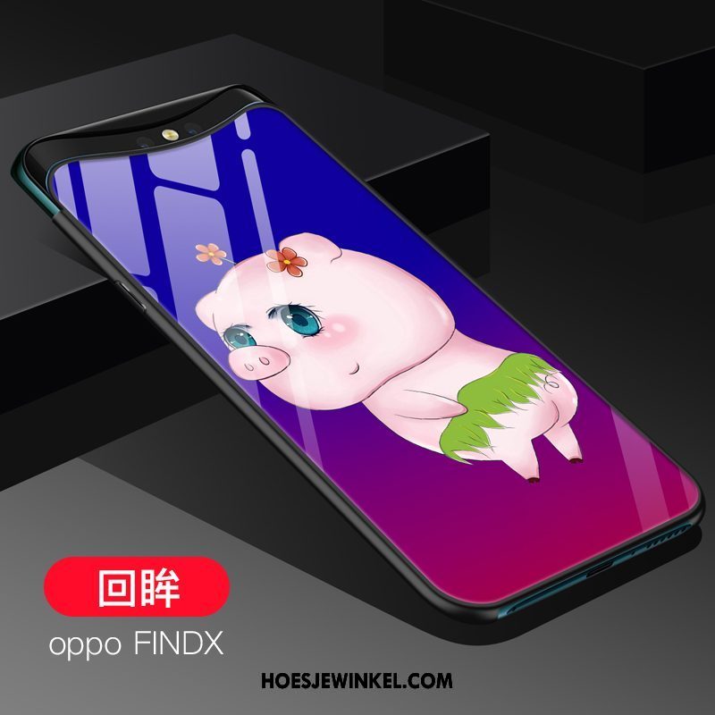 Oppo Find X Hoesje All Inclusive Nieuw Mobiele Telefoon, Oppo Find X Hoesje Bescherming Net Red