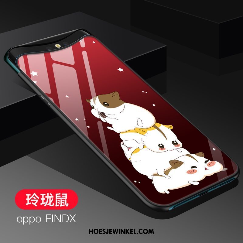 Oppo Find X Hoesje All Inclusive Nieuw Mobiele Telefoon, Oppo Find X Hoesje Bescherming Net Red