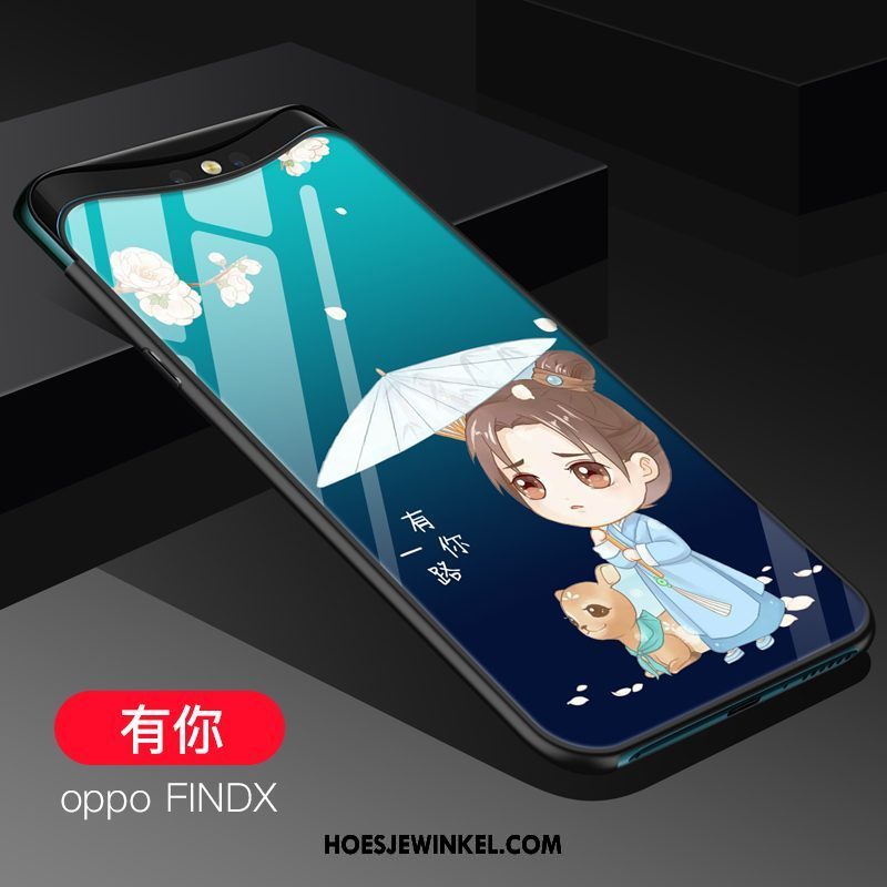 Oppo Find X Hoesje All Inclusive Nieuw Mobiele Telefoon, Oppo Find X Hoesje Bescherming Net Red