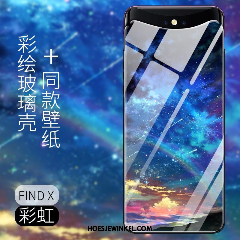 Oppo Find X Hoesje Anti-fall Bescherming Blauw, Oppo Find X Hoesje All Inclusive Scheppend