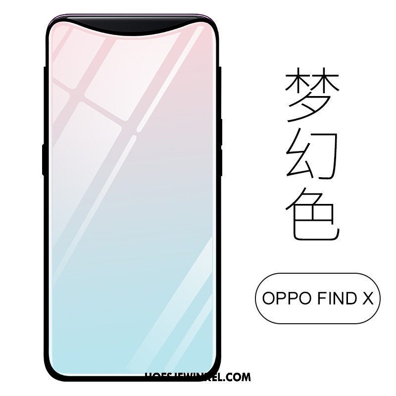 Oppo Find X Hoesje Bescherming Nieuw Glas, Oppo Find X Hoesje Blauw Hoes