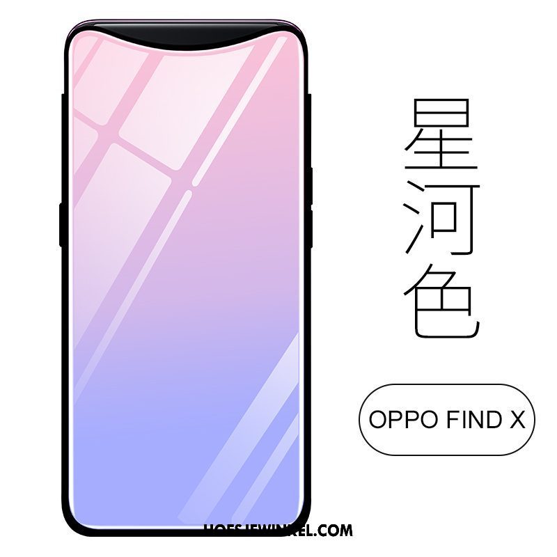 Oppo Find X Hoesje Bescherming Nieuw Glas, Oppo Find X Hoesje Blauw Hoes