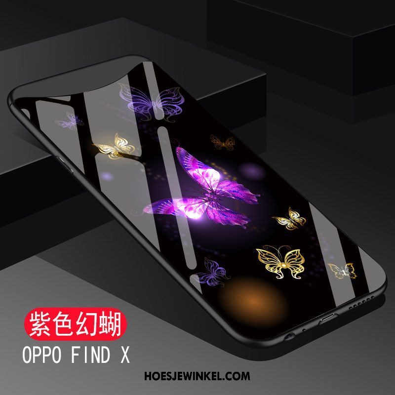 Oppo Find X Hoesje Bescherming Zwart Persoonlijk, Oppo Find X Hoesje Mobiele Telefoon Zacht