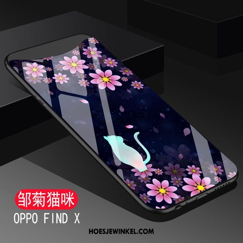 Oppo Find X Hoesje Bescherming Zwart Persoonlijk, Oppo Find X Hoesje Mobiele Telefoon Zacht