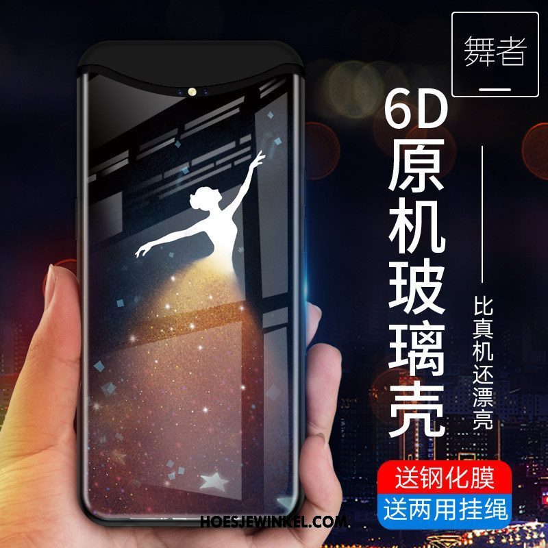 Oppo Find X Hoesje Glas Hard Siliconen, Oppo Find X Hoesje Bescherming Mobiele Telefoon