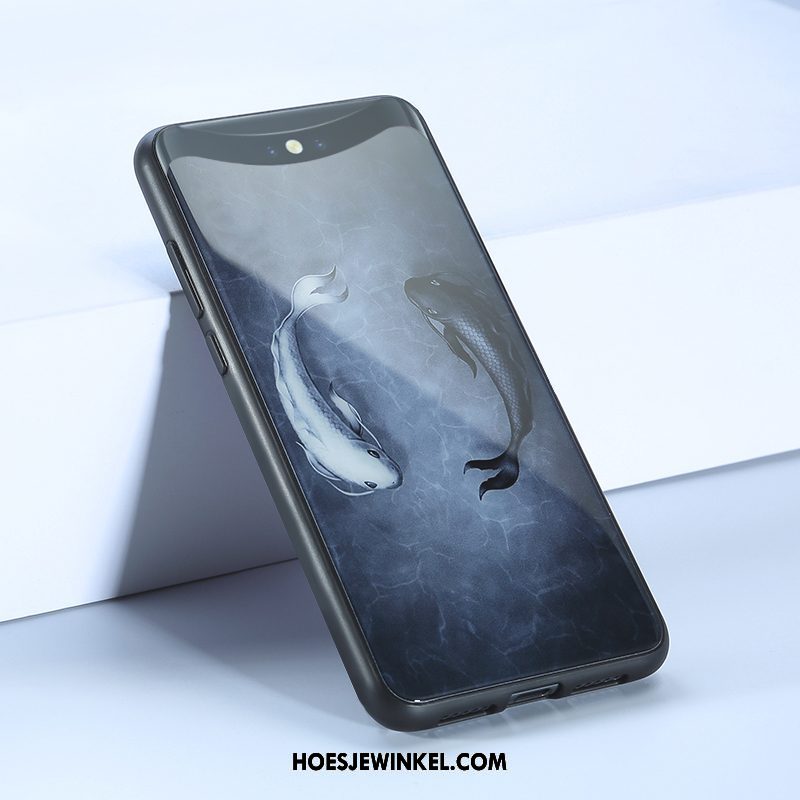 Oppo Find X Hoesje Hoes Bescherming Glas, Oppo Find X Hoesje Trend Chinese Stijl