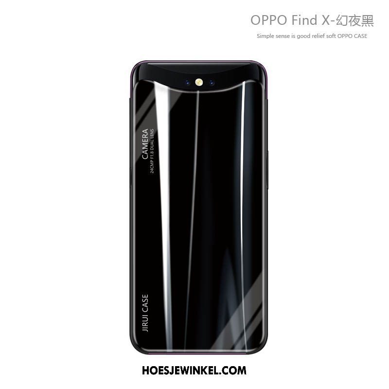 Oppo Find X Hoesje Hoes Blauw Trendy Merk, Oppo Find X Hoesje Persoonlijk Zacht