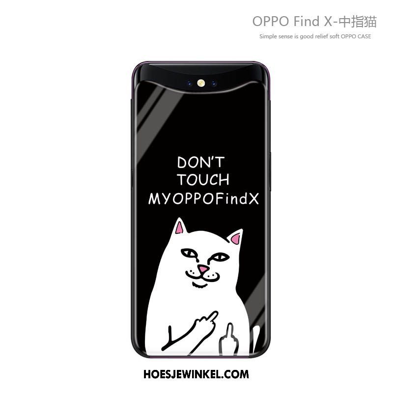 Oppo Find X Hoesje Hoes Blauw Trendy Merk, Oppo Find X Hoesje Persoonlijk Zacht