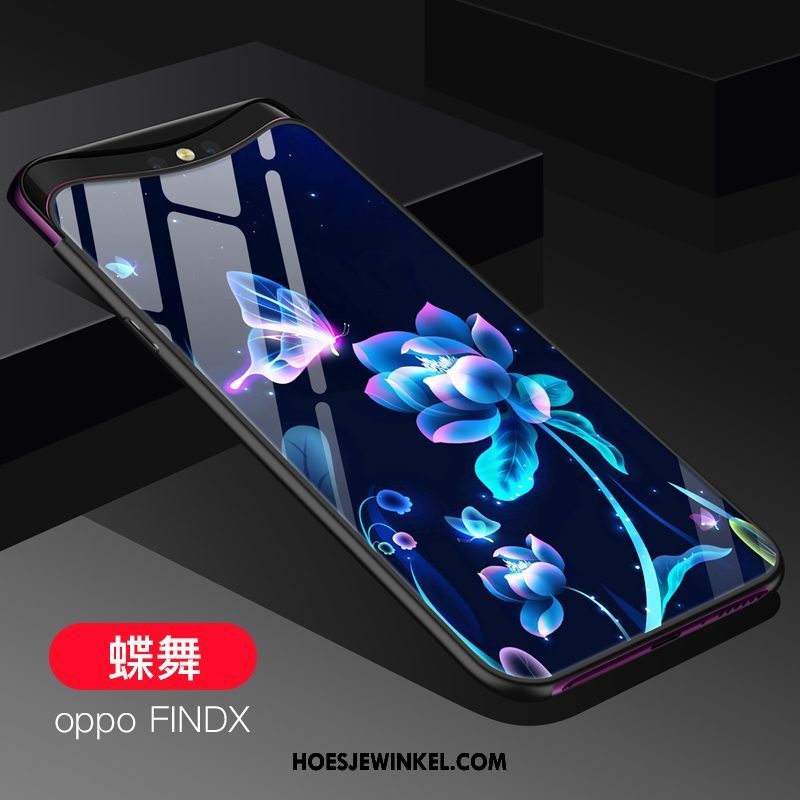 Oppo Find X Hoesje Mobiele Telefoon Persoonlijk Glas, Oppo Find X Hoesje Siliconen Bescherming