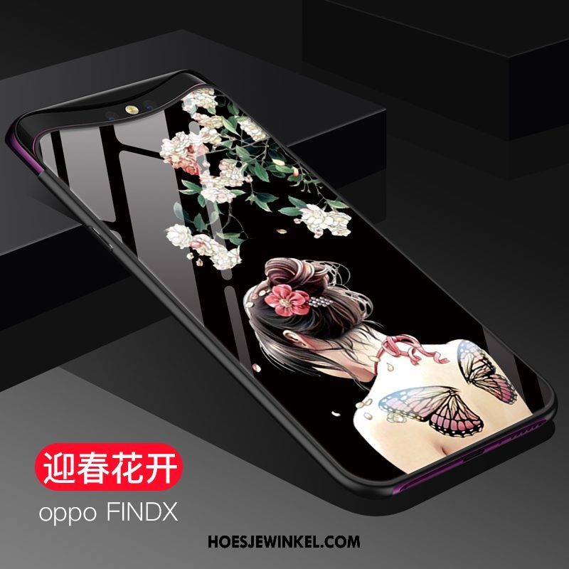 Oppo Find X Hoesje Mobiele Telefoon Persoonlijk Glas, Oppo Find X Hoesje Siliconen Bescherming