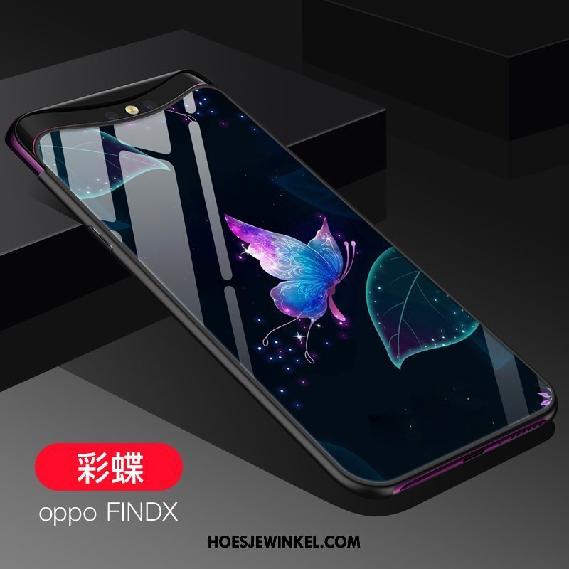 Oppo Find X Hoesje Mobiele Telefoon Persoonlijk Glas, Oppo Find X Hoesje Siliconen Bescherming