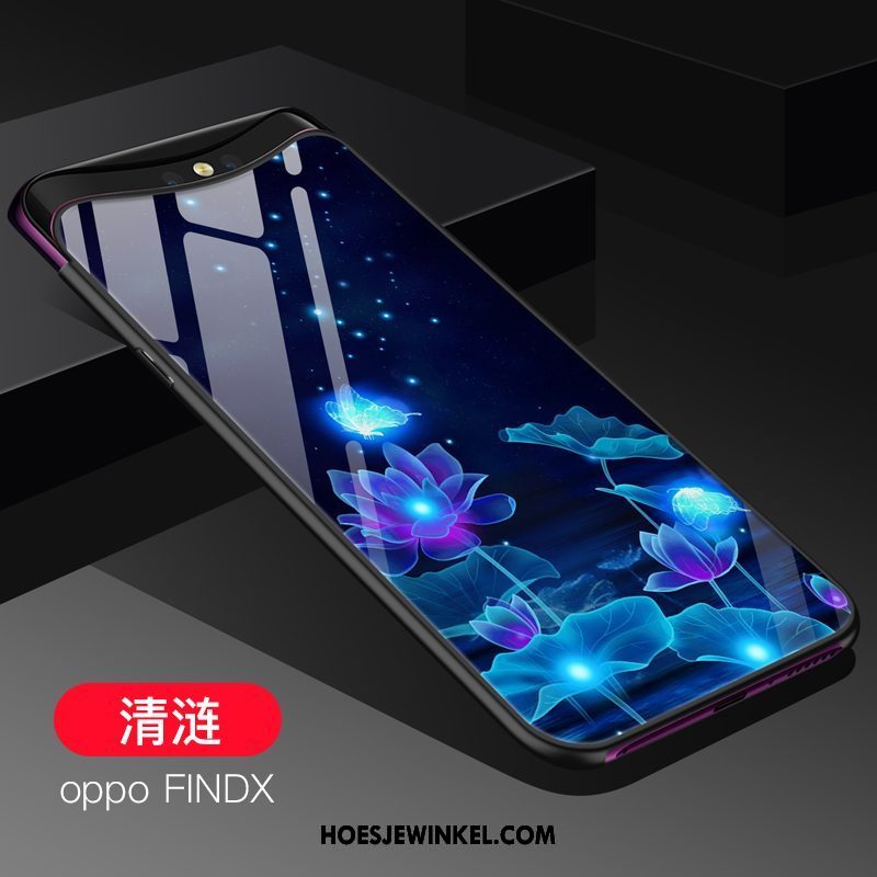 Oppo Find X Hoesje Mobiele Telefoon Persoonlijk Glas, Oppo Find X Hoesje Siliconen Bescherming