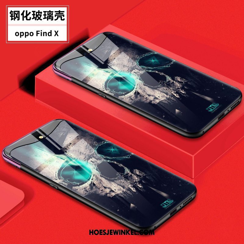 Oppo Find X Hoesje Persoonlijk Mobiele Telefoon Hoes, Oppo Find X Hoesje Siliconen Blauw