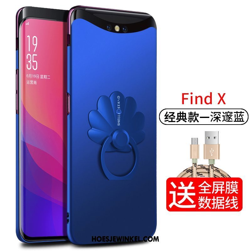 Oppo Find X Hoesje Rood Eenvoudige Schrobben, Oppo Find X Hoesje Hard Hoes