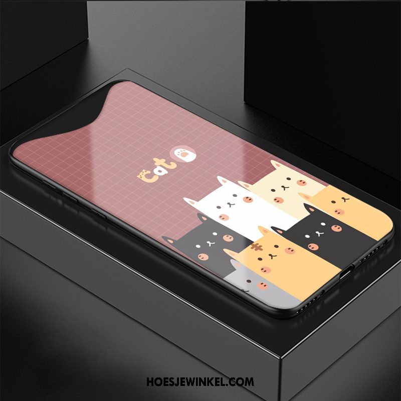 Oppo Find X Hoesje Roze Spiegel Bescherming, Oppo Find X Hoesje Hoes Glas