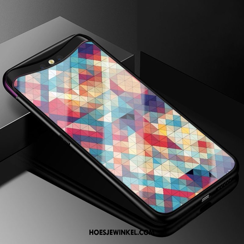 Oppo Find X Hoesje Scheppend Persoonlijk Gehard Glas, Oppo Find X Hoesje Zacht Trendy Merk