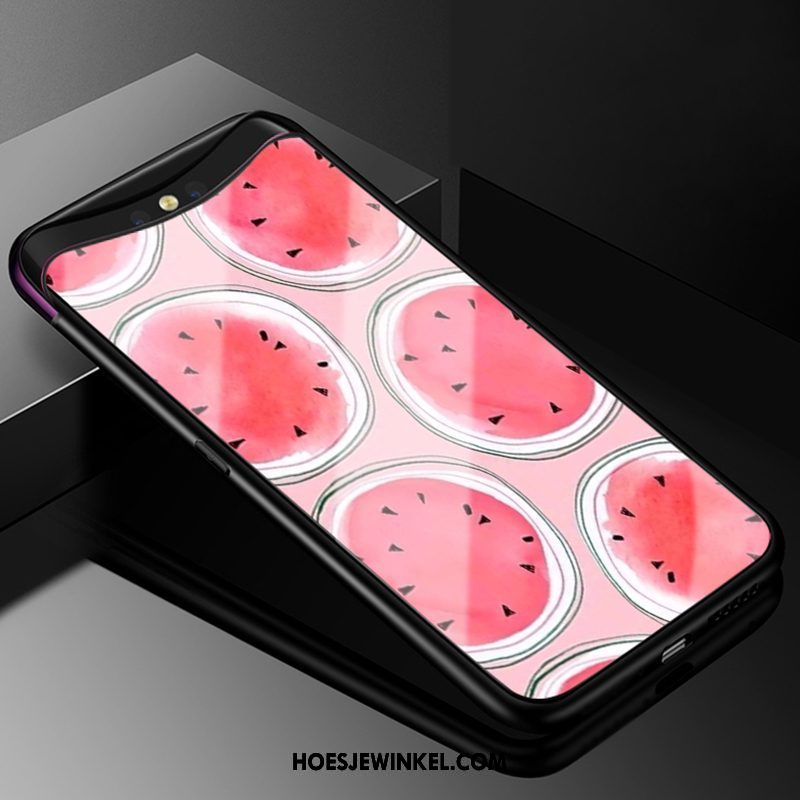 Oppo Find X Hoesje Scheppend Persoonlijk Gehard Glas, Oppo Find X Hoesje Zacht Trendy Merk